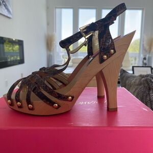 Betsey Johnson Snakeskin Platform Heels